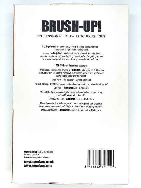 Angelwax Brush Up kit cepillos para detallado 5 pzs.